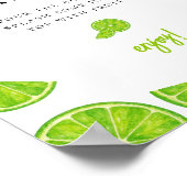 Main Squeeze Lime Bruiloftsborrel Mimosa Bar Bord Poster (Hoek)