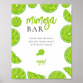 Main Squeeze Lime Bruiloftsborrel Mimosa Bar Bord Poster (Voorkant)