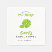 Main Squeeze Lime Green Bridal Shower Paper Napkin Servet (Voorkant)