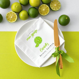 Main Squeeze Lime Green Bridal Shower Paper Napkin Servet