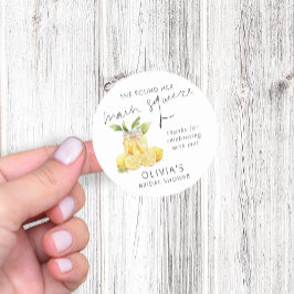 Main Squeeze Limoncello Bruiloftsfeest Bedankt Ronde Sticker