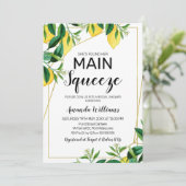 Main squeeze line art bruids douche uitnodiging (Staand voorkant)