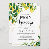 Main squeeze line art bruids douche uitnodiging (Voorkant / Achterkant)