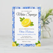 Main Squeeze Mediterraan Foto Vrijgezellenfeest Kaart (Staand voorkant)