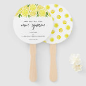 Main Squeeze Modern Simple Lemon Vrijgezellenfeest Handwaaier (Voorkant en achterkant)