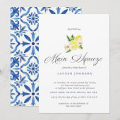 Main Squeeze Modern Watercolor Citroen Bruidsboeke Kaart (Voorkant / Achterkant)