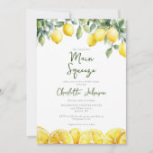 Main Squeeze Modern Waterverf Lemon Vrijgezellenfe Kaart (Voorkant)