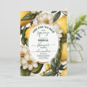 Main Squeeze Modern Waterverf Lemon Vrijgezellenfe Kaart (Staand voorkant)