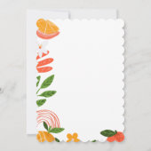 Main Squeeze orange Bridal Shower Bright Kaart (Achterkant)