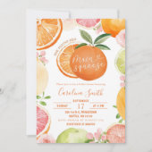 Main Squeeze Orange Citrus Bruiloftsfeest Kaart (Voorkant)