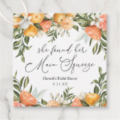 Main Squeeze Oranje Vrijgezellenfeest Bedankjes Labels (Voorkant)