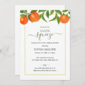 Main Squeeze Oranje Vrijgezellenfeest Kaart (Voorkant / Achterkant)