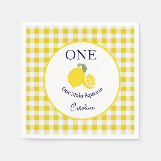 Main Squeeze Paper Napkin Kids Birthday Servet (Voorkant)