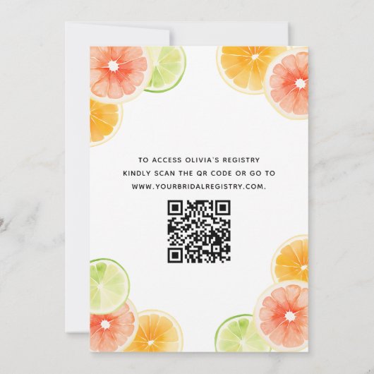 Main Squeeze QR Code Schattige Vrijgezellenfeest S Kaart (Achterkant)