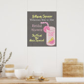 Main Squeeze Roze Limonade Bruiloft Welkom Poster (Keuken)