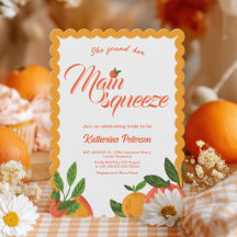 Main Squeeze sinaasappel Bruiloft Bridal Shower He