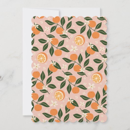Main Squeeze Sinaasappel Citrus Bruids Brunch Kaart (Achterkant)