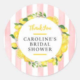 Main Squeeze Summer Lemon Bruiloft Favoriet Ronde Sticker
