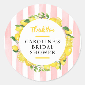 Main Squeeze Summer Lemon Bruiloft Favoriet Ronde Sticker