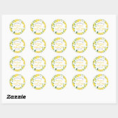 Main Squeeze Summer Lemon Bruiloft Favoriet Ronde Sticker (Vel)