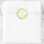 Main Squeeze Summer Lemon Bruiloft Favoriet Ronde Sticker (Tas)