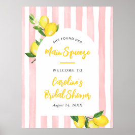 Main Squeeze Summer Lemon Bruiloftsontvangst Poster