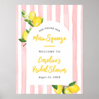 Main Squeeze Summer Lemon Bruiloftsontvangst Poster