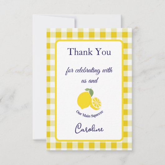 Main Squeeze Thank You Card Kids Birthday Bedankkaart (Voorkant)