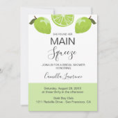 Main Squeeze Tropical Citrus Green Bridal Shower  Kaart (Voorkant)