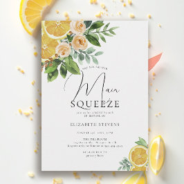 Main Squeeze Verbrand Oranje Aquarel Bruidsdiner Kaart