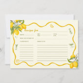 Main Squeeze Vrijgezellenfeest Citroen Recept Kaar Kaart (Voorkant)