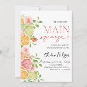 "Main Squeeze" Vrijgezellenfeest - Citrus Lemon Pa Kaart (Voorkant)