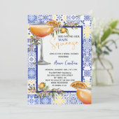 Main Squeeze Vrijgezellenfeest Lemon Blue Tegel Kaart (Staand voorkant)