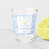 Main Squeeze Vrijgezellenfeest Lemon Blue Tegel Shot Glas (Voorkant)