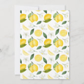 Main Squeeze Vrijgezellenfeest Lemon Uitnodiging (Achterkant)