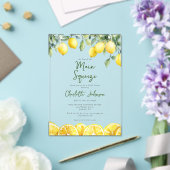 Main Squeeze Waterverf Elegant Vrijgezellenfeest Acryl Uitnodigingen (Insitu (Huwelijk))