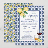 Main Squeeze Whiskey & Wine Mediterranean Shower Kaart (Voorkant / Achterkant)