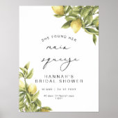 Main squeeze Yellow Lemon Vrijgezellenfeest welkom Poster (Voorkant)