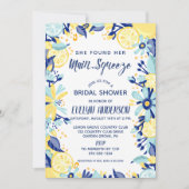 Main Squeeze Yellow Lemons Mint Briday Shower Kaart (Voorkant)