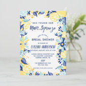 Main Squeeze Yellow Lemons Mint Briday Shower Kaart (Staand voorkant)