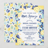 Main Squeeze Yellow Lemons Mint Briday Shower Kaart (Voorkant / Achterkant)