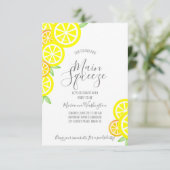 MAIN SQUEEZE zomercitroen grijs VRIJGEZELLENFEEST Kaart (Staand voorkant)