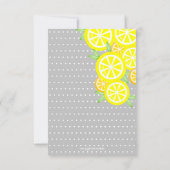 MAIN SQUEEZE zomercitroen grijs VRIJGEZELLENFEEST Kaart (Achterkant)