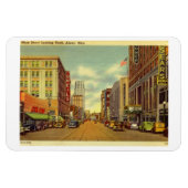 Main St., Akron,  Briefkaart Ohio Magneet (Horizontaal)