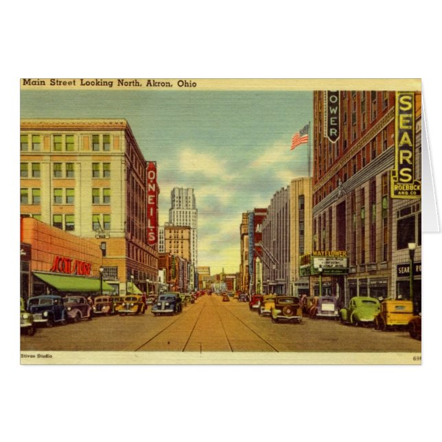Main St., Akron, Vintage Ohio (Voorkant Horizontaal)