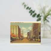 Main St., Akron, Vintage Ohio Briefkaart (Staand voorkant)