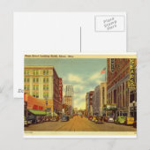 Main St., Akron, Vintage Ohio Briefkaart (Voorkant / Achterkant)