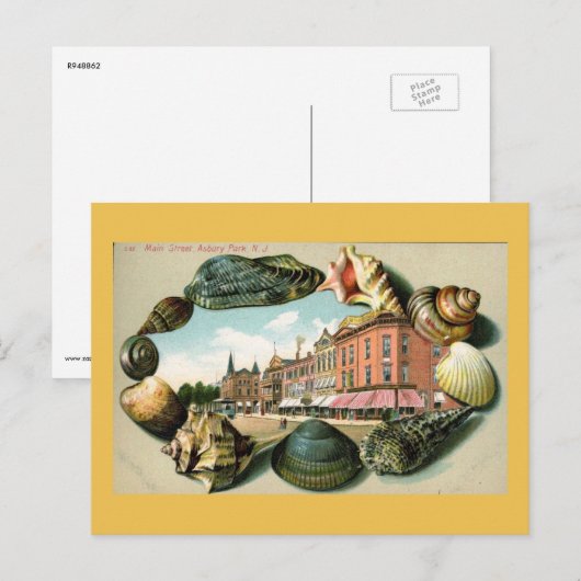 Main St., Asbury Park, New Jersey  Briefkaart (Voorkant / Achterkant)
