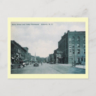 Main St., Batavia, Vintage van New York Briefkaart