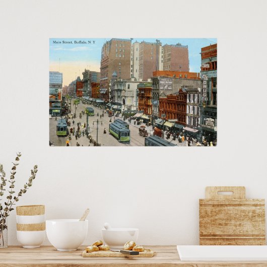 Main St., Buffalo 1913  Poster (Keuken)